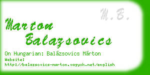 marton balazsovics business card