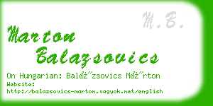 marton balazsovics business card